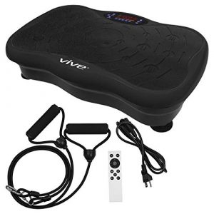 Vive Shake Plate - Vibration Platform with Resistance Exercise Band - Vibrating Fat Shaker Power Machine - Equipment for Whole Body Home Fitness