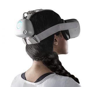 Rebuff Reality VR Power for Oculus Quest and Quest 2 - 10,000mAh, 8 hrs Playtime, 10 hrs Video Steaming - 3X Type-C Connections - Counter Balance with Improved Comfort - Power Ring LEDs Indication
