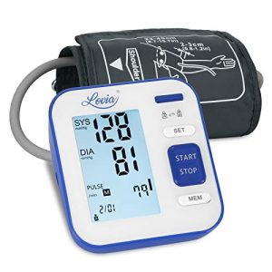 Blood Pressure Monitor Upper Arm, LOVIA Accurate Automatic Digital BP Machine for Home Use & Pulse Rate Monitoring Meter with Cuff 22-40cm, 2×120 Sets Memory