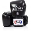 Fairtex Muay Thai Boxing Gloves. BGV1-BR Breathable Gloves. Color: Solid Black. Size: 12 14 16 oz. Training, Sparring Gloves for Boxing, Kick Boxing, MMA (Black, 10oz)