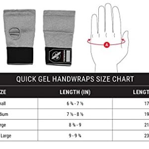 Hayabusa Quick Gel Boxing Hand Wrap Gloves - Black, Large