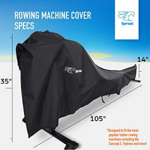 Hornet Watersports Protective Cover for The Concept 2 Rowing Machine- Fits Model D Rower and Free Bonus: Rowing Machine Cushion