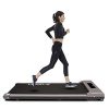 Under Desk Treadmill Motorised Treadmill Portable Walking Running Pad Flat Slim Machine with Remote Control & LCD Display for Home Office Gym Use, Installation Free (Light Grey)