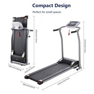 Treadmill for Home Workout, Ultra-Quiet & Shock-Absorbant, Folding Electric Portable Exercise Running Machine for Small Spaces with LCD Screen & 12 Programs