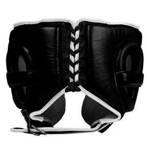 Title Boxing Leather Sparring Headgear, Black, Regular