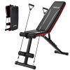 Adjustable Weight Bench, Feikuqi Durable Workout Bench fits Full Body Exercise, Folding Strength Training Benches for Home Gym Incline and Decline Bench Press