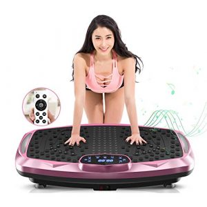 NIMTO Vibration Plate Exercise Machine Whole Body Workout Vibration Fitness Platform for Home Fitness & Weight Loss + BT + Remote, 99 Levels