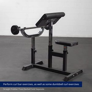Titan Fitness Adjustable Preacher Curl Station, Seated Strength Training Bench, Rated 250 LB, Bicep Home Gym Fitness Equipment