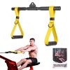 Clevefit Cable Machine Attachments Rowing Handle Detachable | Multiple Options: Rotating Straight Bar, Tricep Rope, Exercise Handles