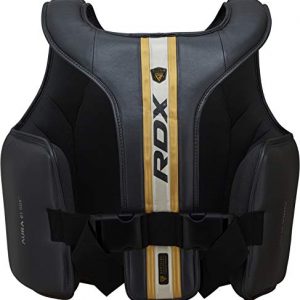 RDX Chest Guard for Boxing, Martial Arts Training Maya Hide Leather Body Protector for Muay Thai, MMA, Sparring and Kickboxing, Rib Shield Armour for Taekwondo and BJJ