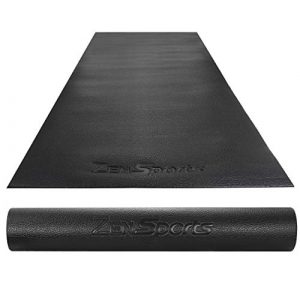 ZENY Exercise Equipment Mat Treadmill Mat 8x3 FT Floor Mat High Density Fitness Gym Mat for Exercise Bike Mat,Jump Rope Mat,Elliptical Mat,Protective Flooring,Black