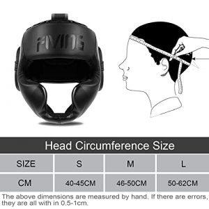 FIVING Headgear for Boxing,Martial Arts Headgear,Kickboxing Head Gear, Helmet for Muay Thai,Grappling, Sparring, Kickboxing, Karate, Taekwondo