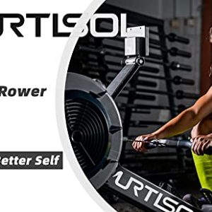 Murtisol Air Resistance Rowing Machine Air Rower 10 Level Adjustable Resistance with Smart Monitor