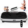 Hurtle Fitness Vibration Platform Machine - Home Gym Whole Body Shaker Exercise Machine Workout Trainer Fast Weight Loss w/ Resistance Bands, Easy Carry Wheel Remote, Adjustable Speed - HURVBTR36