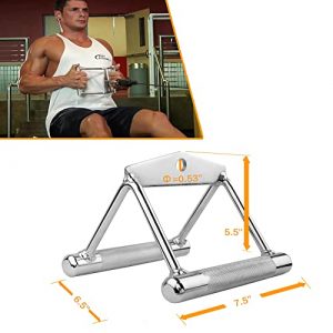 Double D Handle - Cable Machine Handle Attachments, Weight Lifting Workout Accessories (V01)