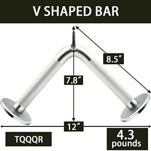 TQQQR V Shaped Bar Attachment Cable Handle LAT Pull Bar Biceps Triceps Workout Equipment,for Cable Machine Home Gym Weight Lift Pulley System