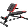 Murtisol Multi-Functional Weight Bench with 3 Adjustments- Hyper Back Extension Bench, Roman Chair, Adjustable Ab Sit up Bench,Model 1210,Black&Red