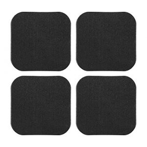 4Pcs Treadmill Mats, Coolrunner High Density Equipment Pads Noise Reduction for Floor Protection, Washing Machine Pads, Anti Vibration Rubber mats for Stationery Bike, Rowing Machine, Home Gym Station