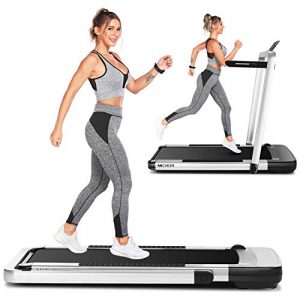 ANCHEER Treadmill,Folding Treadmill for Home Workout,Electric Walking Under Desk Treadmill with APP Control, Portable Exercise Walking Jogging Running Machine (Silver)