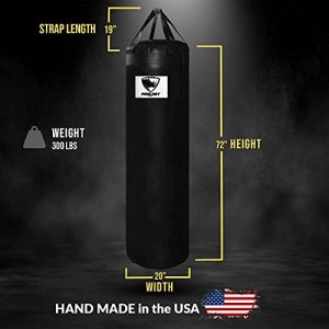 PROLAST 300 LB Heavy Punching Bag for Punching and Kicking- Great for Boxing, MMA and Muay Thai (300 LB 6 FT XL, Filled)