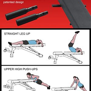 YouTen 1000 LB Adjustable Weight Bench | 9-4-4 Almost 90° Incline Decline Workout Bench for Home Gym | Foldable Training Lifting Bench | Unique Dragon Flag Handle for Abdominal Arm Exercise