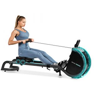 OVICX Magnetic Rowing Machine for Home Use Foldable Indoor Rower Exercise Equipment for Whole Body Workout with Double Track Black