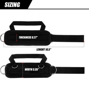 Ankle Straps for Cable Machine Pair with Resistance Band - Gym Ankle Strap Attachment for Kickbacks,Glute Workouts,Weight Lifting,Leg Workout 4 D-Ring