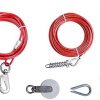 Lifstar 75-ft Red Vinyl Coated Dog Trolley Exerciser Dog Run Cable, Dog Pulley System, Dog Trolley System, Dog Runners for Yard, Dog Line Runner
