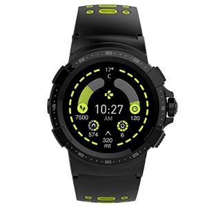 MyKronoz ZeSport2, Multisport GPS Smartwatch, 6 Axis Accelerometer, Swiss Design (Black/Yellow)