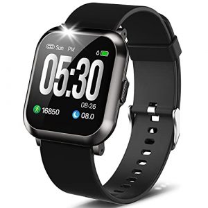 DoSmarter Fitness Watch, 1.3” Touch Screen Smartwatch with Heart Rate Blood Pressure Monitor, Waterproof Fitness Tracker with 10 Sport Modes, Step Calories Counter, and Sleep Tracking for Women Men