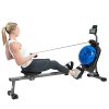 Sunny Health & Fitness Hydro+ Dual Resistance Magnetic Water Rowing Machine (Hydro+)