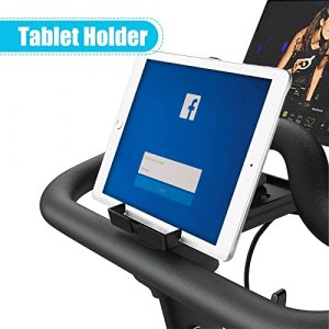 Peloton Bike Phone Holder, Peloton Tray Handlebar Anti-Slippery Bike Phone Mount Bracket Holder with Grip Band for Exercise Peloton Bike Microphone Stand Indoor Gym Treadmill