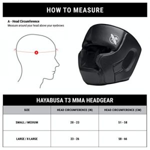 Hayabusa T3 Adjustable MMA Headgear - Black, Medium