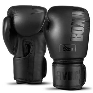 Boxing Gloves for Men and Women Suitable for Boxing Kickboxing Mixed Martial Arts Muay Thai MMA Heavy Bag Fighting Training (Black, 12oz)