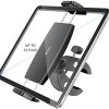 Tablet Holder Mount for Bike: Tryone Tablet Holder for Stationary Bicycle, Gym Treadmill, Elliptical, Microphone Stand, Stroller Handlebar, Phone Clamp for iPad Pro Air Mini, Galaxy, iPhone(4.7-12.9")