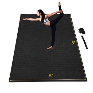 ZENOVA Exercise Mat - 8' x 5' x 7mm Large Workout Mat for Home Ultra Durable, Non-Slip Gym Flooring Mat for Plyo, MMA, Cardio Exercise