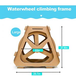 WUQIAO Cat Exercise Wheel Cat Treadmill Ferris Wheel Pet Furniture Cat Climbing House Running Spinning Toy for Cats Movement Wheel,Large