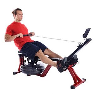 Stamina X Water Rower - Smart Workout App, No Subscription Required - Rowing Machine for Home w/Foldable Frame, Device Holder