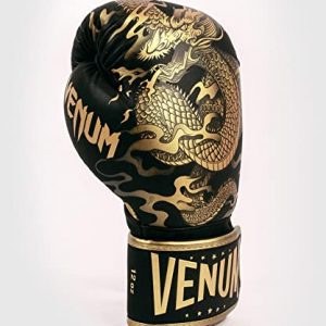 Venum Dragon's Flight Boxing Gloves - Black/Bronze-14 oz