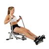 Sunny Health & Fitness SF-RW5639 Full Motion Rowing Machine Rower w/ 350 lb Weight Capacity and LCD Monitor (Renewed)