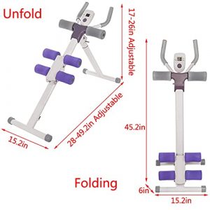 Fitness Core & Abdominal Trainers | AB Cardio Waist Workout Machine | Foldable Roller Glider | Crunch Coaster Beauty Waist Machine for Home Gym | Strength Training Body Exercise Equipment