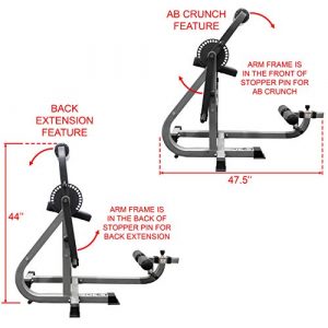 Valor Fitness DE-5 Ab/Back Machine to Strengthen Lower Back and Core