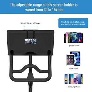 Wassers Metal Adjustable Tablet and Phone Screen Holder Mount Bracket for Peloton Bike and Peloton Bike Plus, Accessories for Peloton Bike