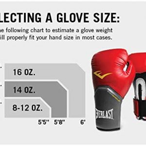 Everlast Elite Pro Style Training Gloves, Red, 14 oz