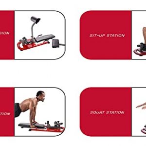 Stamina X 4-in-1 Strength Training Station - Smart Workout App No Subscription Required - for Sit Ups Push Ups Back Extensions and Assisted Squats