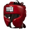 Title Boxing Blood Red Leather Sparring Headgear, Red, Large