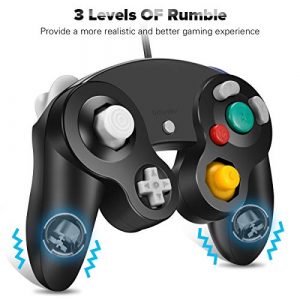 VOYEE PC Controller, Replacement for Gamecube Controller, Compatible with Wired USB Gamecube Controller/PC Windows 7 8 10 (Black)