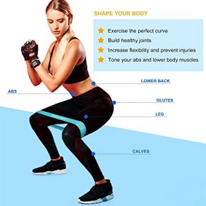 Resistance Bands Exercise Workout Bands Set for Women and Men, 5 Pcs Fitness Bands, Gym Stretch Bands with Instruction Guide and Carry Bag