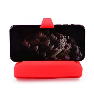 Phone Holder Made for PM5 Monitors of Rowing Machine, SkiErg and BikeErg - Silicone Fitness Products (Red)