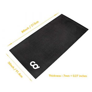 CyclingDeal Exercise Gym Home Carpet Mat- 3'x7' (Soft) - Under Indoor Stationary Indoor Bike, Treadmill, Rowing Machine, Elliptical, Hardwood Floors and Carpet Protection (36"x84")